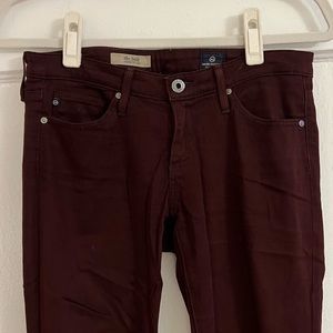 Dark burgundy Adriana Goldschmied The Stilt cigarette leg jeans sz 25